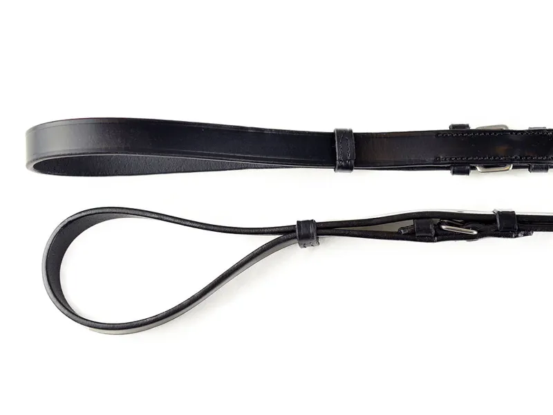 Dever Ascot Side Reins With Elastic Insert Brown-1
